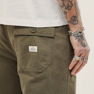 P&Co Service Fatigue Pants Olive 32x30 100% Cotton Twill Workwear Military-Look